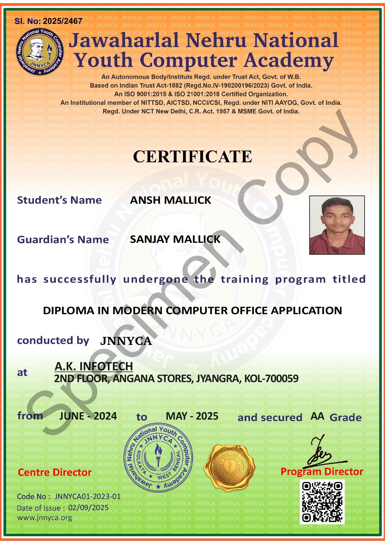 Diploma Certificate